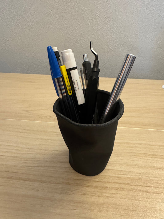 Crushed Paper Cup Pencil Holder